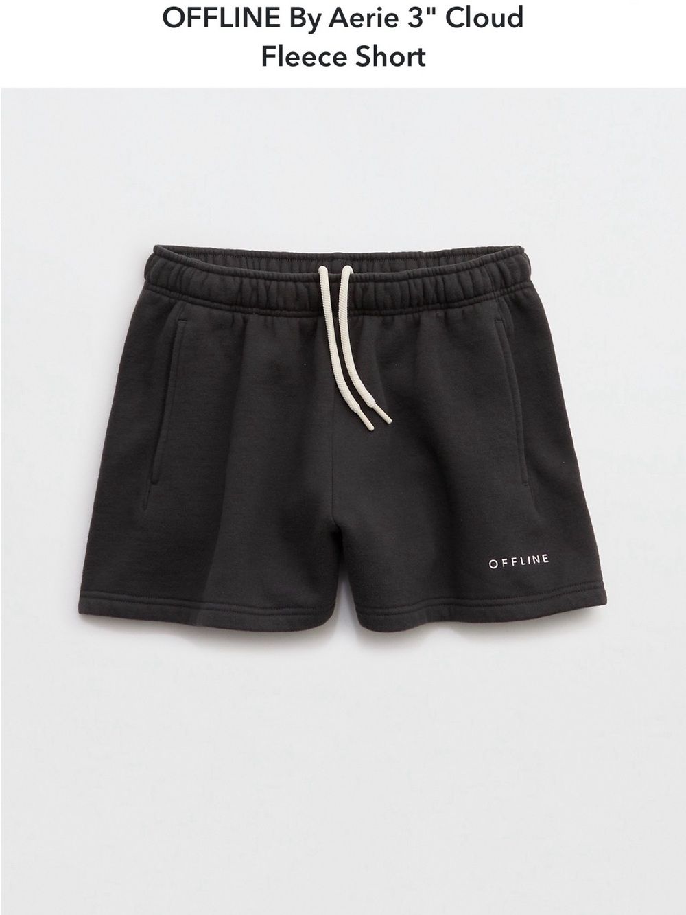 OFFLINE by Aerie 3” Cloud Fleece Shorts - Smoked Gray